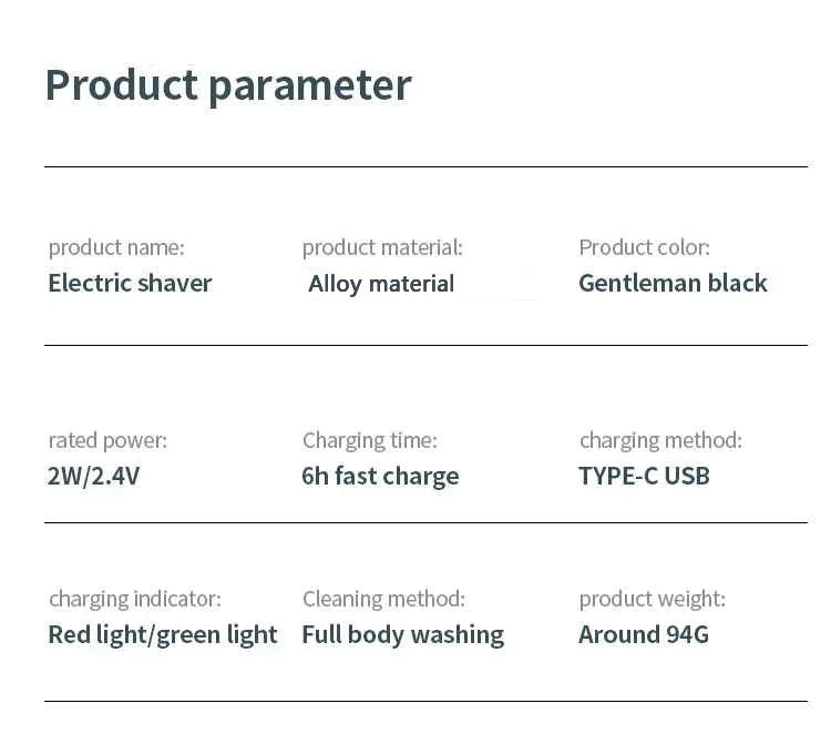 Mini Electric Razor Shavers For Men Waterproofshavers Irritation-Free Shave Comfortably Close Shave Shavers Razors Shaving